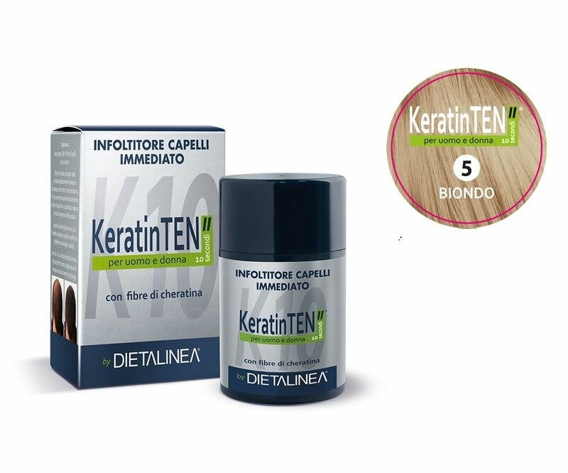Dietalinea Keratin Ten Espesante Capilar Inmediato para Hombre y Mujer Color 5 Rubio-1