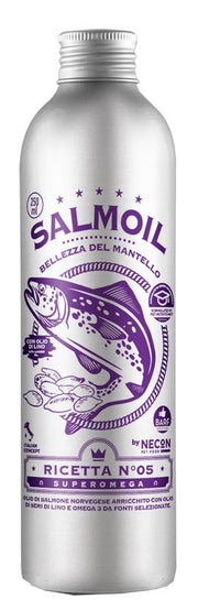 Necon Salmoil Ricetta 5 Bellezza Del Pelo Alimento Complementare Per Cani E Gatti 250ml