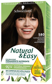 Schwarzkopf Natural & Easy Colorazione Permanente Capelli 580 Castano Scuro