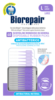 Biorepair Soft Pick Large: cepillos de goma, 40 unidades