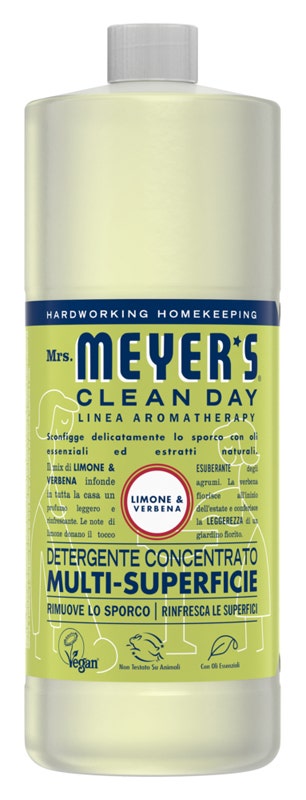 Mrs Meyer's Clean Day Detergente Concentrato Multi-Superficie Limone E Verbena 946ml
