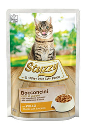 Stuzzy Bocaditos con pollo, comida húmeda para gatos adultos, sobre de 85 g