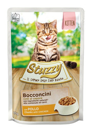 Stuzzy Bocaditos con pollo, comida húmeda para gatitos, sobre de 85 g