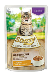 Stuzzy Sterilized Bocaditos con Pollo para Gatos Adultos, Sobre de 85 g