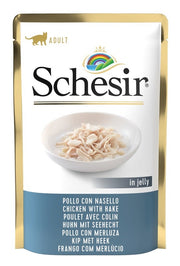 Schesir Pollo Con Nasello In Jelly Cibo Umido Gatti Adulti Bustina 85g