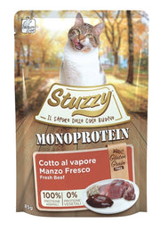 Stuzzy Monoprotein Bocaditos con ternera para gatos adultos, sobre de 85 g