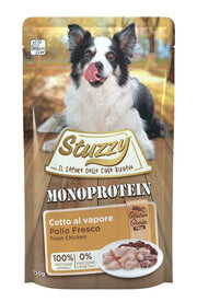 Stuzzy Monoprotein Bocaditos con Pollo Comida Húmeda para Perros Adultos Sobres de 150 g