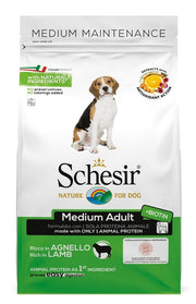 Schesir Maintenance: croquetas de cordero para perros adultos de tamaño mediano, bolsa de 3 kg