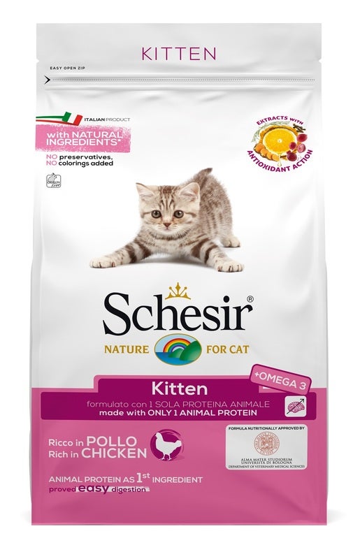 Schesir Croquetas con Pollo para Gatitos Bolsa 1,5kg-1