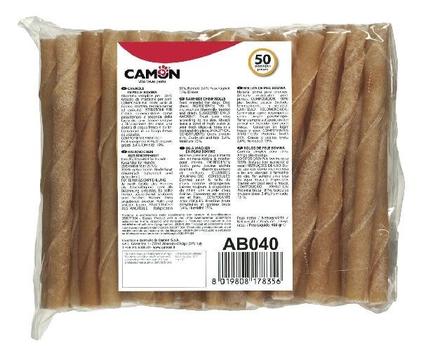Camon Rollos En Piel De Vacuno Para Perros 12,5cmx8/9mm Bolsa 400g-2