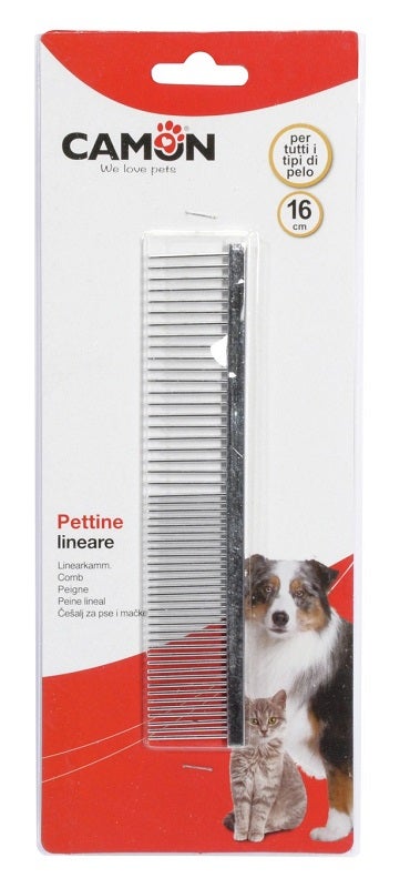 Camon Peine Lineal Cromado 16cm-1