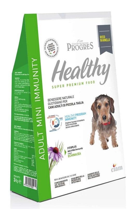 Fito Progress Adult Healthy Mini Immunity Alimento Seco para Perros de Cordero Bolsa de 1kg-1