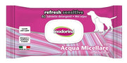 Inodorina Refresh Toallitas Limpiadoras Sensibles con Agua Micelar para Perros/Gatos 40 Toallitas-1