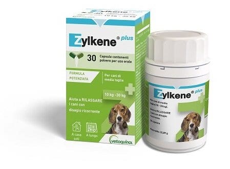 Zylkene Plus Alimento Complementario para Perros de 10-30 kg, 30 Cápsulas
