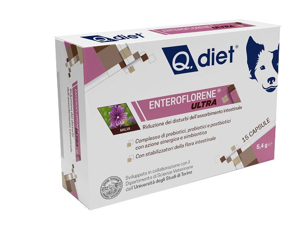 Q.Vet Enteroflorene Ultra para perros, 15 cápsulas