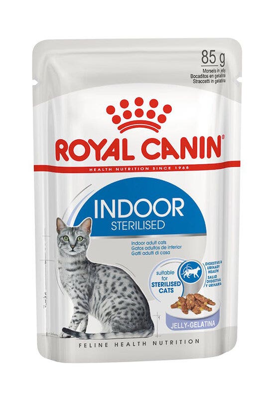 Royal Canin Indoor Sterilized Tiras en gelatina para gatos 85 g
