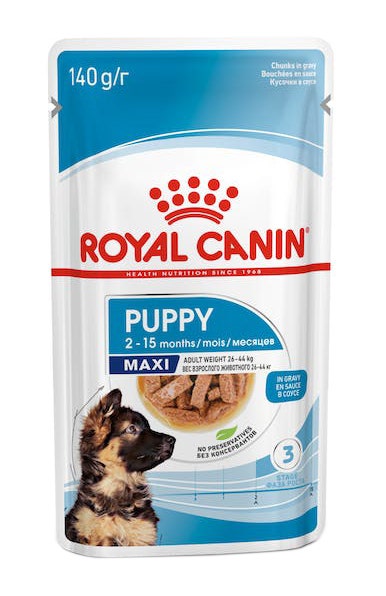 Royal Canin Puppy Maxi Trozos En Salsa Para Perros 140g-1