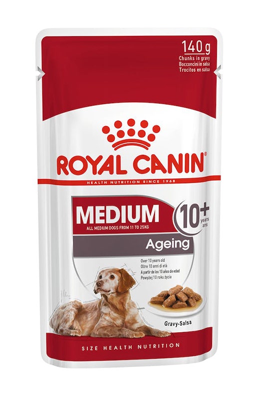 Royal Canin Medium Aging 10+ Trozos en Salsa para Perros 140g-1