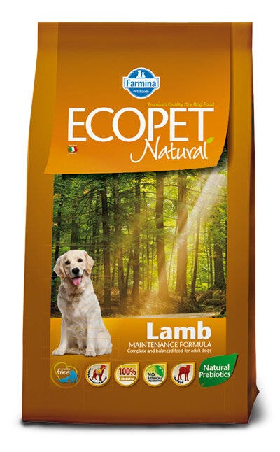 Ecopet Pienso Seco Cordero Natural Mediano para Perros Adultos Bolsa 12Kg-2