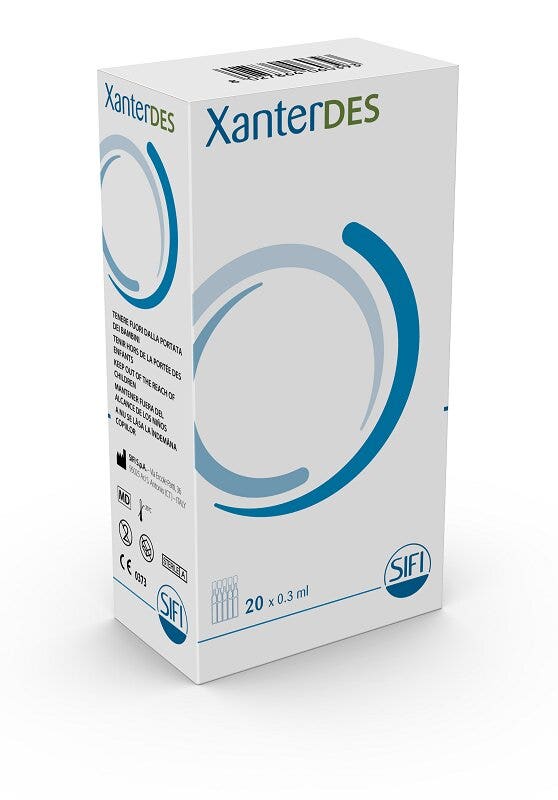 Solución oftálmica Xanterdes, 20 envases de 0,3 ml