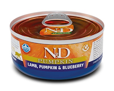Farmina Natural & Delicious Calabaza con Cordero, Calabaza y Arándanos para Gatos Adultos 80g-1