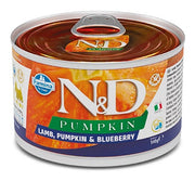 Farmina N&D Pumpkin Mini Cordero, Calabaza y Arándanos Comida Húmeda para Perros Adultos Lata 140g-1