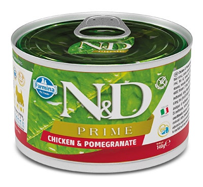 Farmina Natural & Delicious Prime Mini Con Pollo y Granada Para Perros Adultos 140g-1