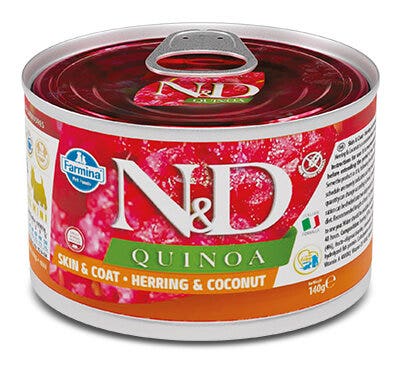Farmina Natural & Delicious Quinoa Skin & Coat Mini Con Arenque Y Coco Para Perros Adultos 140g-2