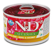 Farmina Natural & Delicious Quinoa Skin & Coat Mini con Codorniz y Coco para Perros Adultos 140g-1