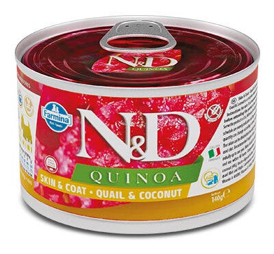 Farmina Natural & Delicious Quinoa Skin & Coat Mini con Codorniz y Coco para Perros Adultos 140g-2
