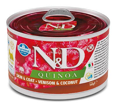 Farmina Natural & Delicious Quinoa Skin & Coat Mini con Venado y Coco para Perros Adultos 140g-2