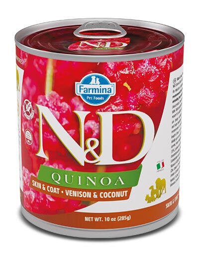 Farmina Natural & Delicious Quinoa Skin & Coat con Venado y Coco para Perros Adultos 285g-2