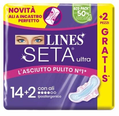 Lines Seta Ultra Nuevo Con Alas 14+2 Absorbentes