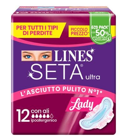 Lines Seta Ultra Absorbentes Lady Ali 12 unidades