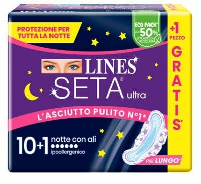 Lines Seta Ultra Compresas nocturnas 11 unidades
