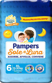 Pampers Sole E Luna Extragrande Talla 6 (15-30 Kg) 13 Pañales-1
