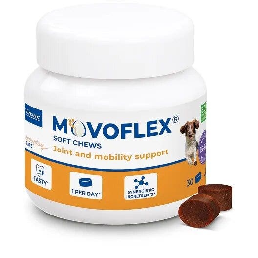 Vibrac Movoflex Soft Chews para perros, tamaño M, 30 comprimidos masticables