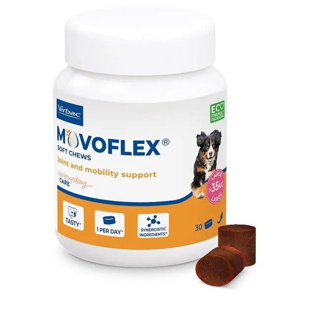 Vibrac Movoflex Soft Chews para perros de tamaño L, 30 comprimidos masticables