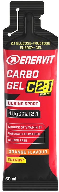 Enervit Carbo Gel C2:1 Pro Gel Energético 60 ml Sabor a Naranja