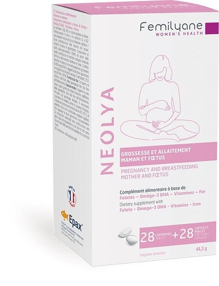 Laboratoires Bailleul Neolya Embarazo y Lactancia 28 Cápsulas Duras + 28 Cápsulas Blandas-1