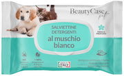 BeautyCase Salviettine Detergenti Per Cani E Gatti Muschio Bianco 40 Pezzi