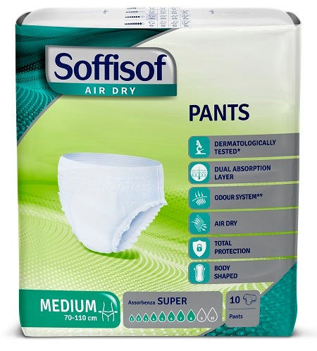 Soffisof Air Dry Pants Pannolone Super Taglia Medium 10 Pezzi