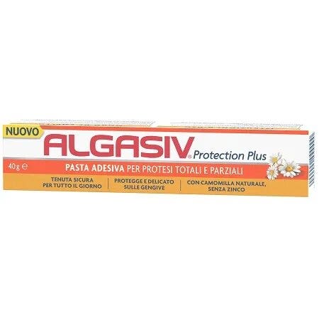 Algasiv Protection Plus Crema Adesiva Per Protesi Totali E Parziali Con Camomilla Naturale 40g