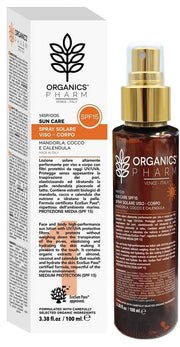 Organics Pharm Spray Solare Viso/Corpo 100ml SPF15