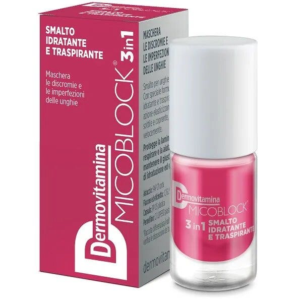 Dermovitamina Micoblock Esmalte 3 en 1 Base y Capa Final Rosa 5 ml