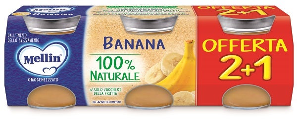 Mellin Puré de plátano 3 x 100 g