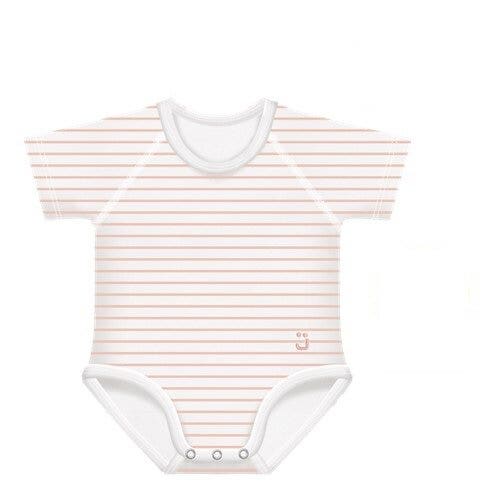 J Bimbi Body 0-36M In Bambu' 4 Stagioni Righe Pesca