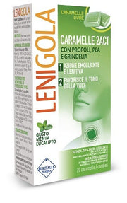 Lenigola 2Act Menta/Eucalipto 20 caramelos duros