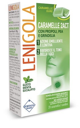 Lenigola 2Act Menta/Eucalipto 20 caramelos duros