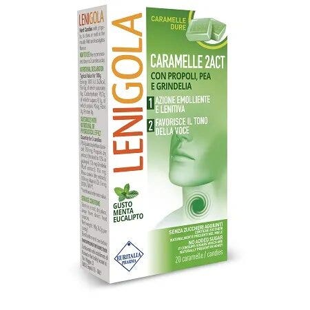 Lenigola 2Act Menta/Eucalipto 20 caramelos duros